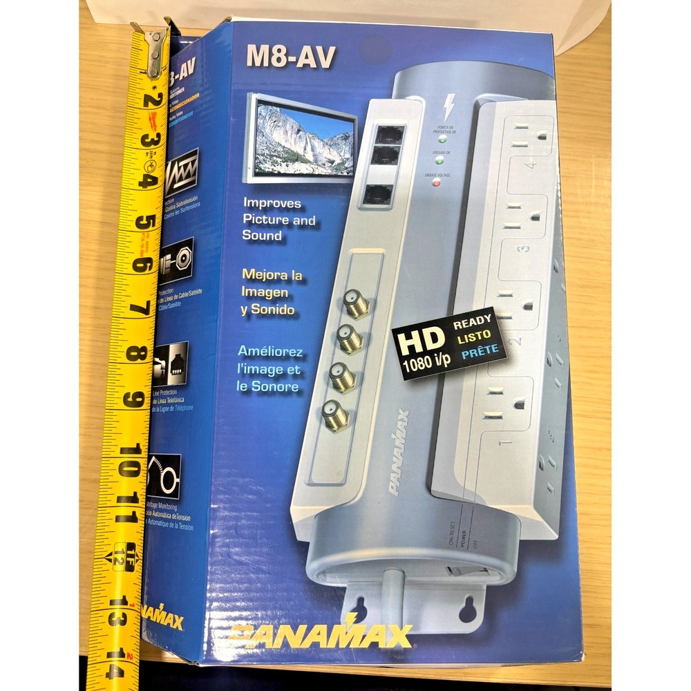 Panamax M8-AV HD 1080i Power Conditioner Surge Protector 4 Outlet AV System